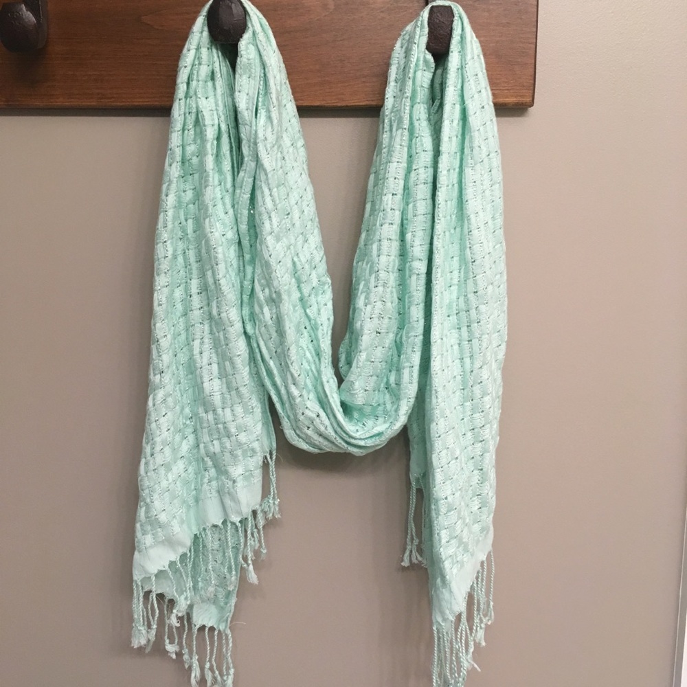 Mint Green Woven Scarf